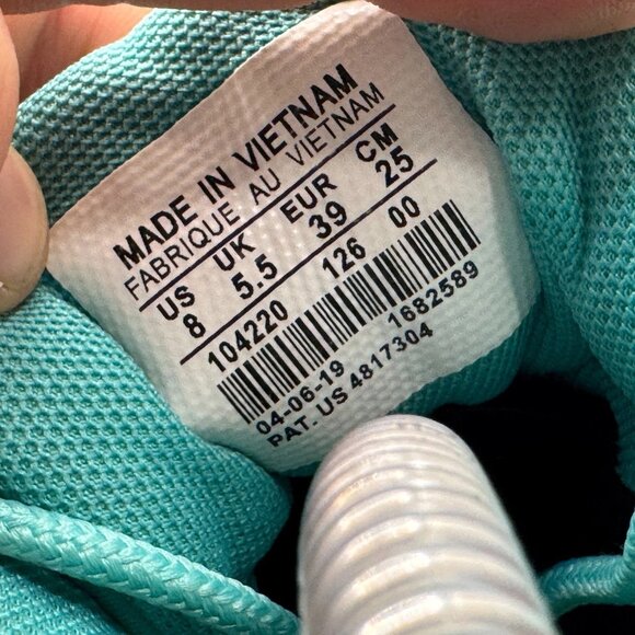 Size 8 Nike‎ Air Max 95 Essential Teal Turquoise Womens Lace-Up Running Sneakers - Picture 10 of 11